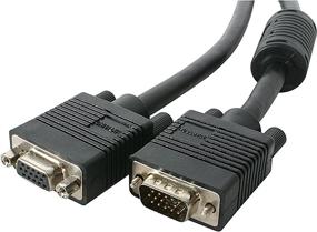 img 3 attached to 🔌 StarTech.com 25 ft Coax High Resolution VGA Monitor Extension Cable - HD15 M/F - 25ft VGA Extension Cable (MXT101HQ_25), Black: Superior VGA Extension for Crisp and Clear Display