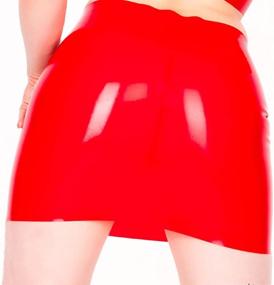 img 2 attached to 👗 EXLATEX Women's Latex Rubber Medium Skirts for Women's Clothing