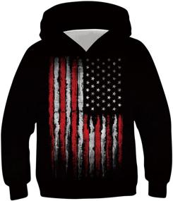 img 4 attached to 👕 Kids' 3D Hoodies: Unique Printed Pullover Fleece Sweatshirts for Boys and Girls (Ages 5-14)