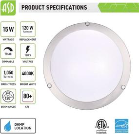 img 3 attached to ASD 12 Inch LED Flush Mount Ceiling Light Lighting & Ceiling Fans