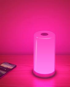 img 1 attached to 🌟 iPUREHOME LED Touch Bedside Lamp: Dimmable Table Lamp with Color-Changing Night Light for Kids Bedroom, Living Room, and Office