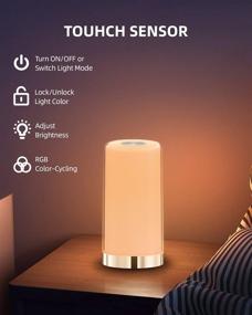 img 3 attached to 🌟 iPUREHOME LED Touch Bedside Lamp: Dimmable Table Lamp with Color-Changing Night Light for Kids Bedroom, Living Room, and Office