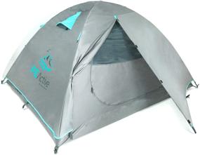 img 4 attached to FE Active 4 Person Tent: All-Season 3-4 Man Waterproof Tent - Ideal for Camping, Backpacking, Hiking & Travel - Designed in California, USA