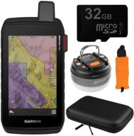 📸 garmin 010-02347-00 montana 750i прочный gps-навигатор с функцией inreach и камерой 8 мп, комплект включает плавающий ремешок из пены, жесткий футляр из материала eva на 10 дюймов, фонарь-фонарик led brite-nite dome и карту на 32 гб логотип