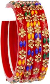 img 2 attached to 💃 Bollywood-inspired JDZ COLLECTION Traditional Bracelets for Girls: Exquisite Indian Jewelry