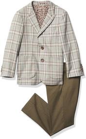 img 3 attached to 👦 Stylish Boys' Clothing: Isaac Mizrahi Plaid Contrast Blazer – For a Fashion-forward Look!