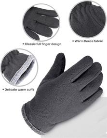 img 1 attached to Stay Cosy and Protected: 3 Pair Kids Fleece Snow Gloves, Ideal Winter Thermal Mittens for Children, Super Thick and Warm!