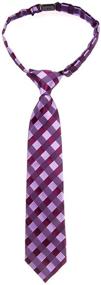 img 1 attached to 👔 Classic Check Microfiber Pre Tied Boys' Accessories by Retreez