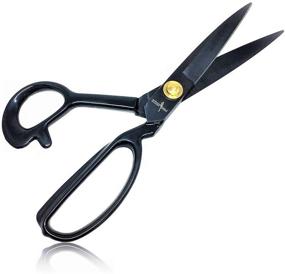 img 3 attached to Sewing Scissors 9 inch + Free Hobby Knife: Strong Industrial Heavy Duty Blades for Fabric, Leather, and More- Perfect for Home, Office, Art, and School Projects