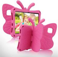 simicoo samsung tab a7 lite kids case a7 lite t220 t225 cute butterfly case with stand for kids light weight eva rugged shockproof heavy duty kids friendly full cover for samsung a7 lite t220 (rose) logo