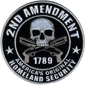 img 1 attached to 🔥 Hot Leathers PPA5950 Homeland Security 2nd Amendment Support Patch: Show Your Commitment in 4" Width x 4" Height