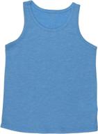 comfy and stylish: tobeinstyle kids boys girls soft jersey scoop neck tank top logo