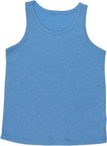 img 4 attached to Comfy and Stylish: ToBeInStyle Kids Boys Girls Soft Jersey Scoop Neck Tank Top