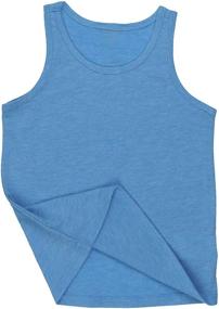 img 3 attached to Comfy and Stylish: ToBeInStyle Kids Boys Girls Soft Jersey Scoop Neck Tank Top