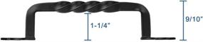 img 2 attached to 🔧 Lizavo TP-128BLK 6" Rustic Matte Black Cabinet Pulls Twist Kitchen Cabinet Handles- 5"(128mm) Hole Centers - 5 Pack – Enhanced SEO