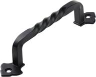 🔧 lizavo tp-128blk 6" rustic matte black cabinet pulls twist kitchen cabinet handles- 5"(128mm) hole centers - 5 pack – enhanced seo logo