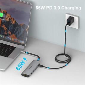 img 2 attached to 🔌 Wavlink USB C Hub 4K@30Hz Adapter with 2 USB3.0 Ports, 65W PD Charging, SD/TF Card Reader, Type-C Mini Dock for iPad Pro/MacBook Pro 2016+/MacBook Air 2018+ and Type C Devices