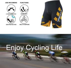 img 2 attached to 🚴 sponeed Men's Cycling Shorts: Padded Bicycle Riding Pants for Ultimate Comfort and Performance