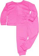 girls thermal underwear set fuchsia outdoor recreation logo