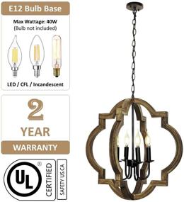 img 3 attached to Farmhouse Chandelier Adjustable Handmade Breakfast