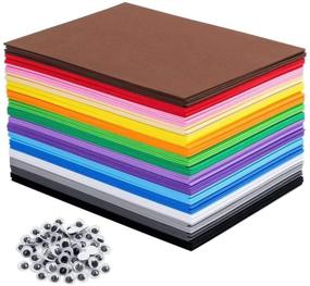 img 4 attached to 80 PCS EVA Foam Handicraft Sheets: Assorted Colorful Craft Foam for Kids DIY Projects, Classrooms, Parties, and More - 16 Vibrant Colors - 8.25 x 5.8 inches