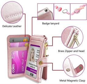 img 1 attached to 📱 M-Plateau 2021 Newest Phone Card Holder with Zipper Coin Purse, Phone Wallet & Cell Phone Lanyard Combo for Smart Cell Phones (Rose Pink)