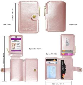 img 3 attached to 📱 M-Plateau 2021 Newest Phone Card Holder with Zipper Coin Purse, Phone Wallet & Cell Phone Lanyard Combo for Smart Cell Phones (Rose Pink)