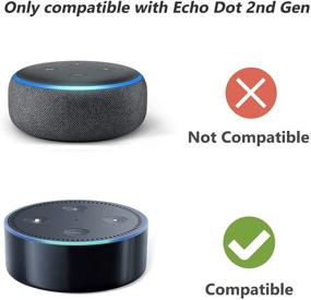 img 2 attached to 💡 WALI Настенное крепление розетки для Echo Dot второго поколения - Корпус с экономией места, держатель, чехол, черный - Без проводов или винтов (AMM001-B)