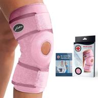 🩺 doctor developed premium copper lined knee support brace and handbook: guaranteed relief & support in pink for knee injuries and conditions логотип