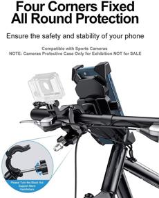 img 3 attached to 🚴 RTAKO Bike Phone Mount: 360° Rotation Holder for 4" to 6.8" Smartphones and GoPro