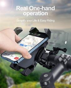 img 1 attached to 🚴 RTAKO Bike Phone Mount: 360° Rotation Holder for 4" to 6.8" Smartphones and GoPro