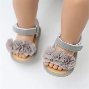 img 3 attached to 🌸 Timatego Baby Girls' Summer Sandals with Flower Soft Sole: Ideal Footwear for Newborns, Infants, and Toddlers, Perfect for First Walkers and Crib Shoes