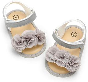 img 2 attached to 🌸 Timatego Baby Girls' Summer Sandals with Flower Soft Sole: Ideal Footwear for Newborns, Infants, and Toddlers, Perfect for First Walkers and Crib Shoes