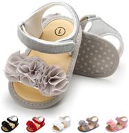 🌸 timatego baby girls' summer sandals with flower soft sole: ideal footwear for newborns, infants, and toddlers, perfect for first walkers and crib shoes logo