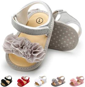 img 4 attached to 🌸 Timatego Baby Girls' Summer Sandals with Flower Soft Sole: Ideal Footwear for Newborns, Infants, and Toddlers, Perfect for First Walkers and Crib Shoes