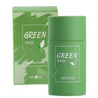 🍃 green tea face mask with extract, deep cleansing, blackhead remover, moisturizer, skin brightening, for all skin types of men and women logo