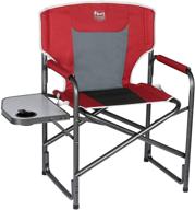 🪑 red timber ridge lightweight aluminum frame camping folding director's chair with side table - supports 300lbs - portable outdoor логотип