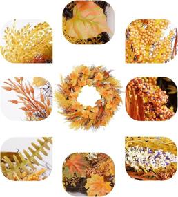 img 2 attached to 🍂 Dazzle Your Home with DDHS 24” Fall Harvest Wheat Wreaths for Front Door – Perfect Autumn Thanksgiving Décor for Indoor and Outdoor Spaces!