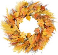 🍂 dazzle your home with ddhs 24” fall harvest wheat wreaths for front door – perfect autumn thanksgiving décor for indoor and outdoor spaces! логотип