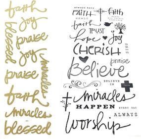 img 4 attached to 📚 PaperPassion - Faith &amp; Family Memories Scrapbook Kit, Religious Scrapbooking Theme Stickers, Scrapbooking Supplies, Illustrated Faith Bible Journaling Kit