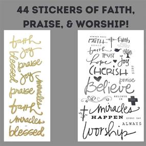img 1 attached to 📚 PaperPassion - Faith &amp; Family Memories Scrapbook Kit, Religious Scrapbooking Theme Stickers, Scrapbooking Supplies, Illustrated Faith Bible Journaling Kit