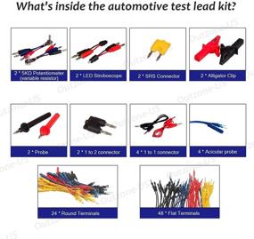 img 2 attached to 🔌 Outzone 92-Piece Automotive Test Lead Kit: Electrical Testers, Auto Diagnostic Tools, Wire Connectors, Adapter Cables Set