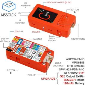 img 3 attached to M5Stack M5StickC Plus: ESP32-PICO-D4 Мини набор для разработки IoT с Deauther Watch, BLE 4.2 и WiFi, Большой экран. Контроллер IoT для UIFlow, MicroPython и Arduino.