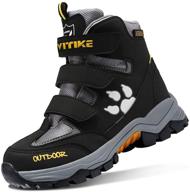 ❄️ ultimate winter survival: boys' waterproof antiskid snow boots for kids - ideal for hiking & outdoor adventures (toddler/little kid/big kid) logo