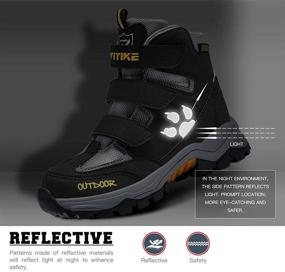 img 2 attached to ❄️ Ultimate Winter Survival: Boys' Waterproof Antiskid Snow Boots for Kids - Ideal for Hiking & Outdoor Adventures (Toddler/Little Kid/Big Kid)