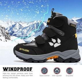 img 1 attached to ❄️ Ultimate Winter Survival: Boys' Waterproof Antiskid Snow Boots for Kids - Ideal for Hiking & Outdoor Adventures (Toddler/Little Kid/Big Kid)