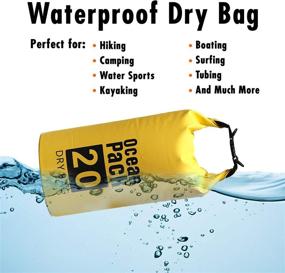 img 1 attached to 🚣 2-Pack Sand Anchor & Waterproof Dry Bag - Ideal for Small Boats, Power Watercrafts, Canoes, Kayaks, Hiking, Camping, Water Sports, Kayaking, Boating, Surfing, Tubing - CALPALMY