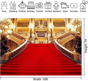 img 3 attached to 📸 10x7ft European Hall Photo Background - Red Carpet and Golden Palace Backdrop, Perfect for Photo Studios - LSGE652