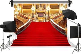 img 2 attached to 📸 10x7ft European Hall Photo Background - Red Carpet and Golden Palace Backdrop, Perfect for Photo Studios - LSGE652