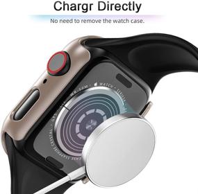 img 2 attached to Превосходный чехол для Apple Watch 40mm от MARGE PLUS [2 штуки] - полное покрытие шокопрочного защитного экрана для iWatch Series 6/SE/5/4 (шампанское золото)